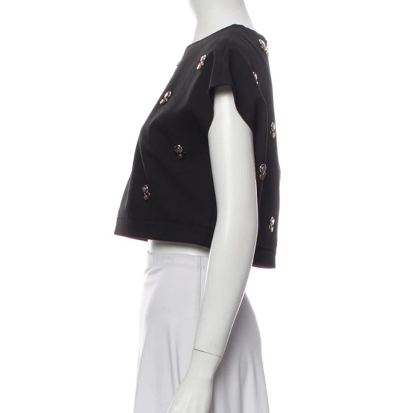 ELIZABETH AND JAMES Colton Embellished Crop Top, L - Picture 4 of 12